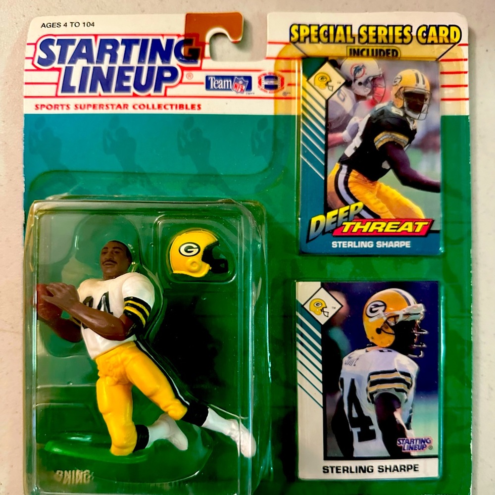 1993 Sterling Sharpe Starting Lineup  Rookie NFL PACKERS New Sealed Card New